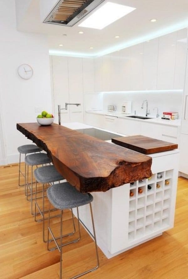 wine rack kitchen island