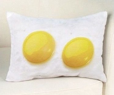 bacon and eggs throw set pillow