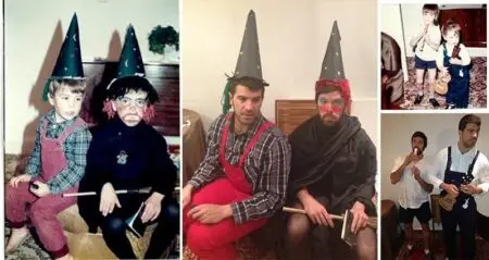 brothers recreate family photos