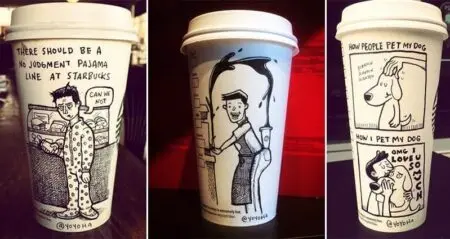 coffee cup cartoons