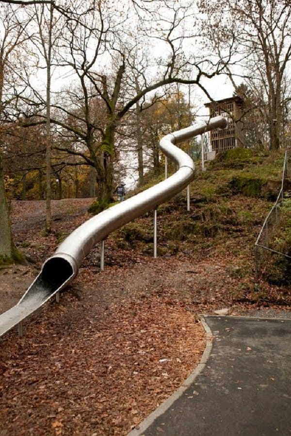 cool slide from house