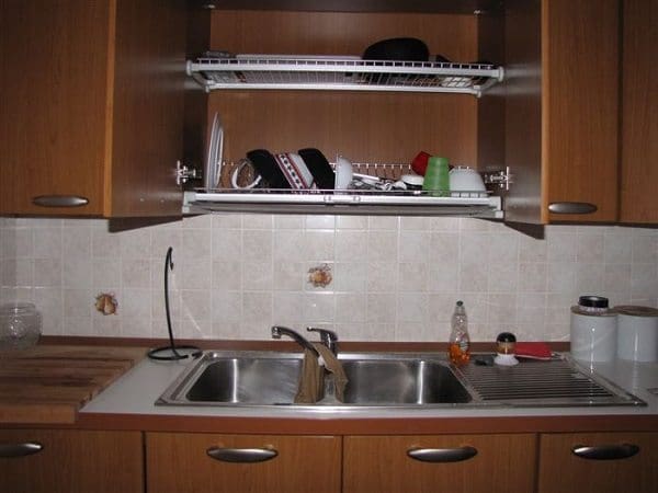 dish rack over sink