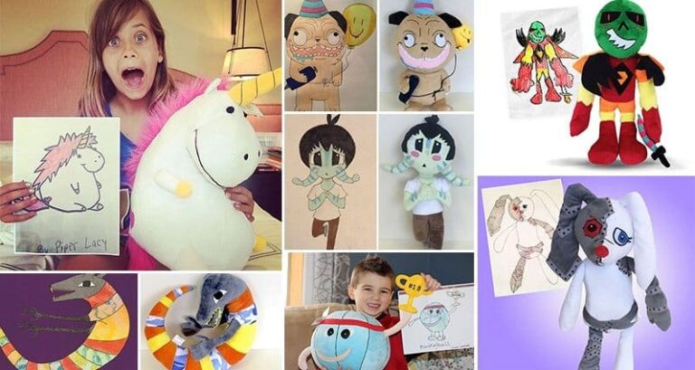 drawings to plushies