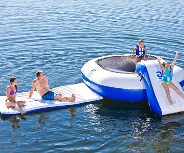 inflatable trampoline and water slide