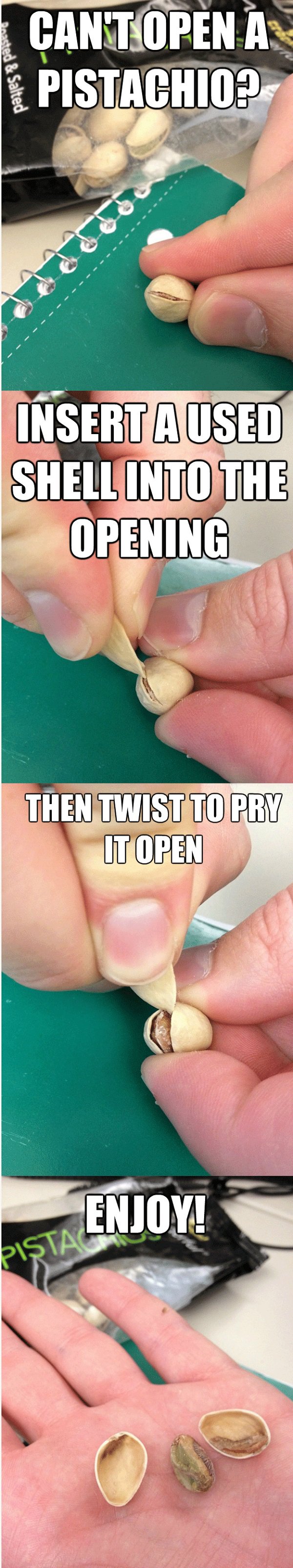 opening pistachio