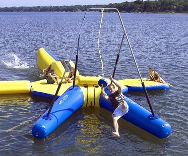 rope swing water trampoline attachment