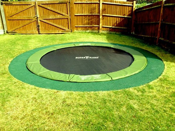 sunken trampoline