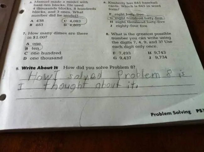 test answers by kids 3