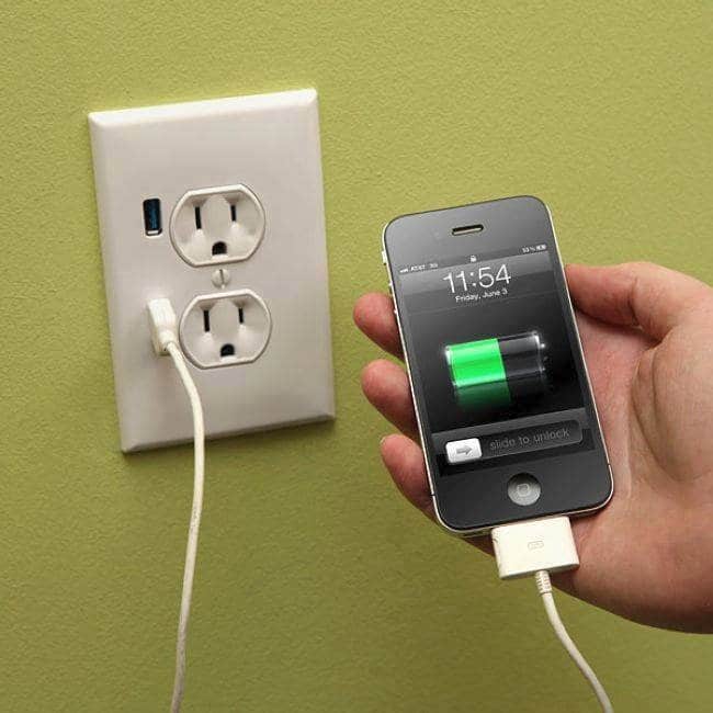 wall socket that has usb plug holes