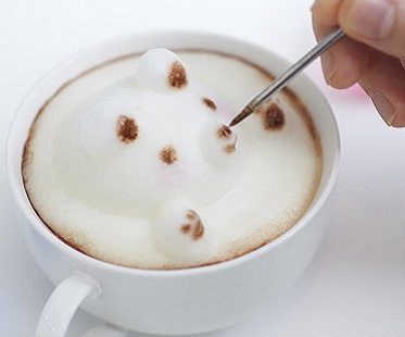 3D latte art maker bear