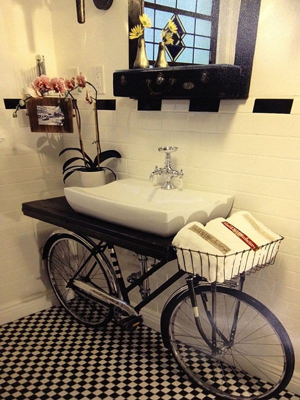 Bicycle Into Sink Stand
