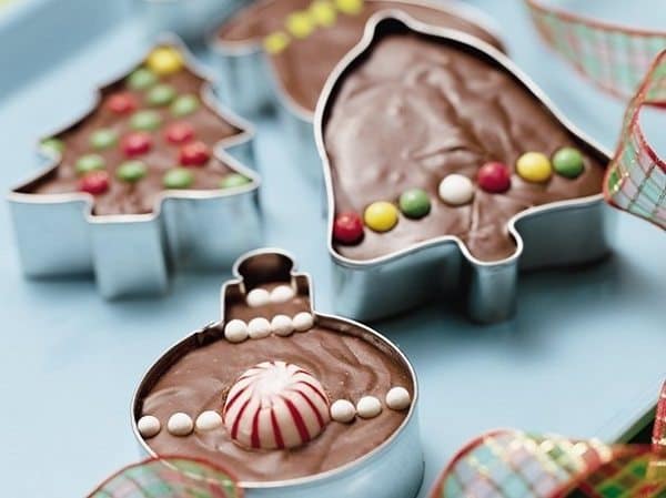 Festive Cookie Cutter Brownies and Fudge