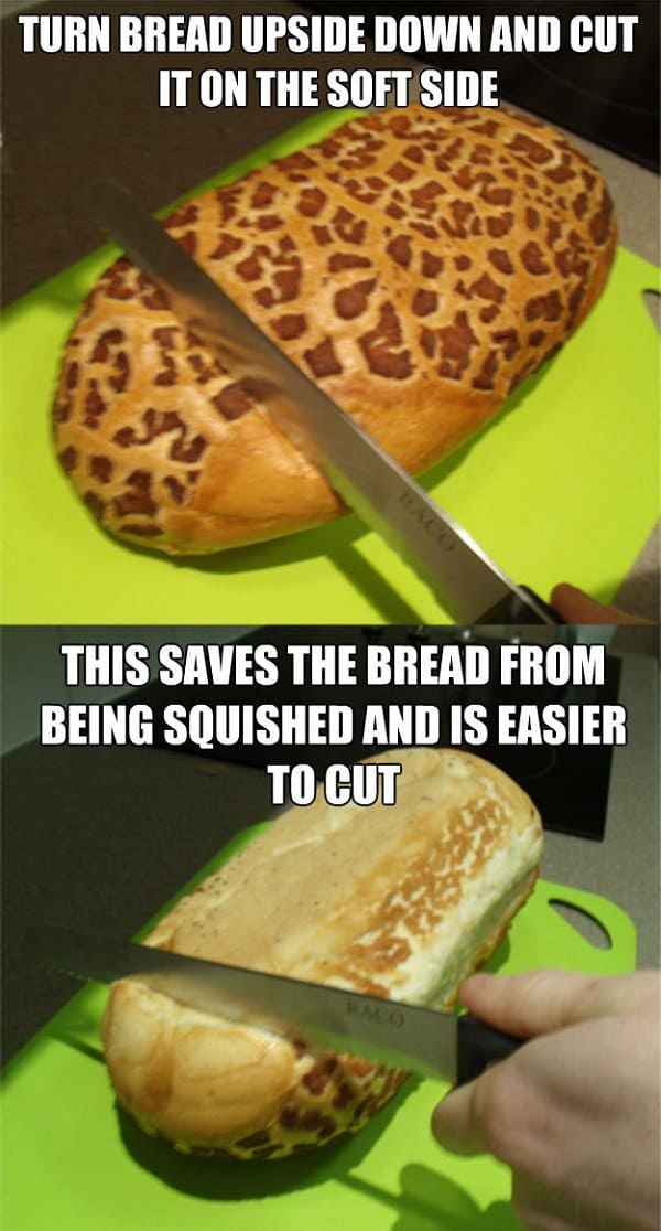 Flip your bread so it retains its shape
