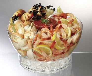 Ice Chilled Food Bowl prawns
