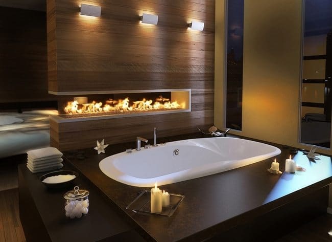 bath-tub-firplace