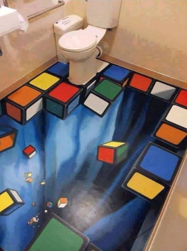 13 3d Bathroom Floor Designs That Will Mess With Your Mind