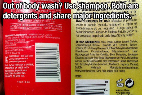 body wash shampoo