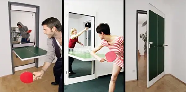 door ping pong table