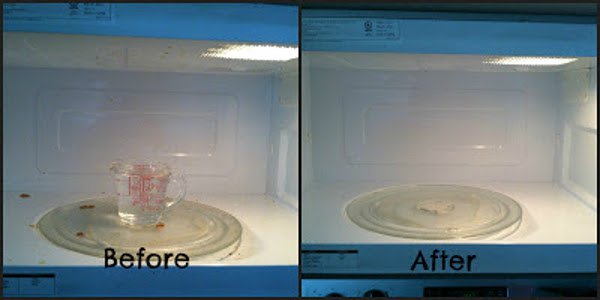 easy way to clean microwave