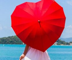 heart umbrella