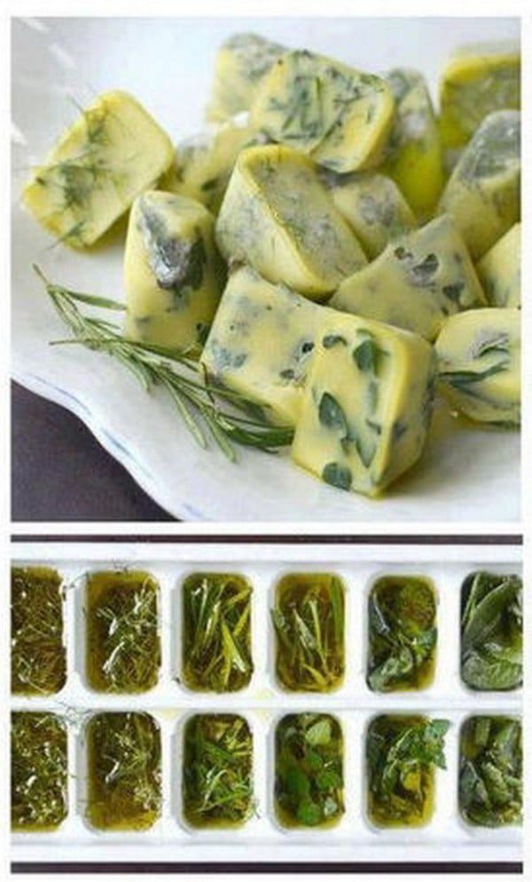 herbs ice cube trays