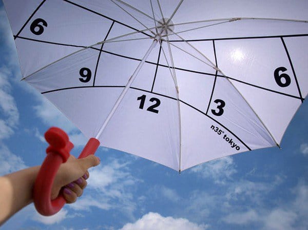 holding number umbrella