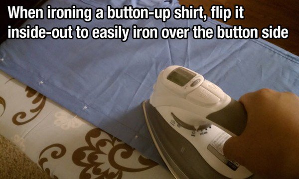 ironing buttons