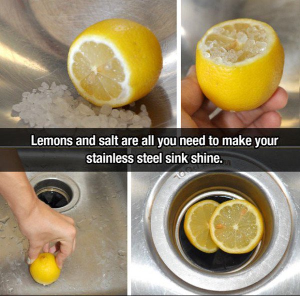lemon and salt sink