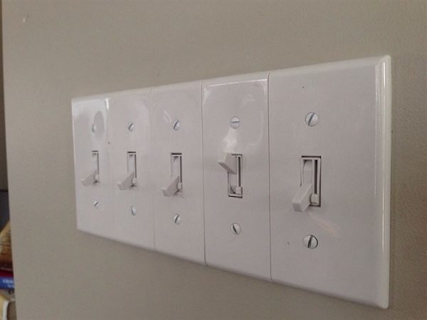 lights turned off but switches wrong