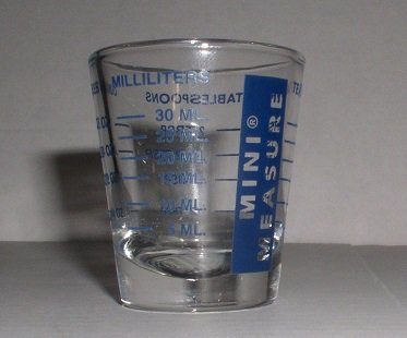 measuring cup shot glass mini