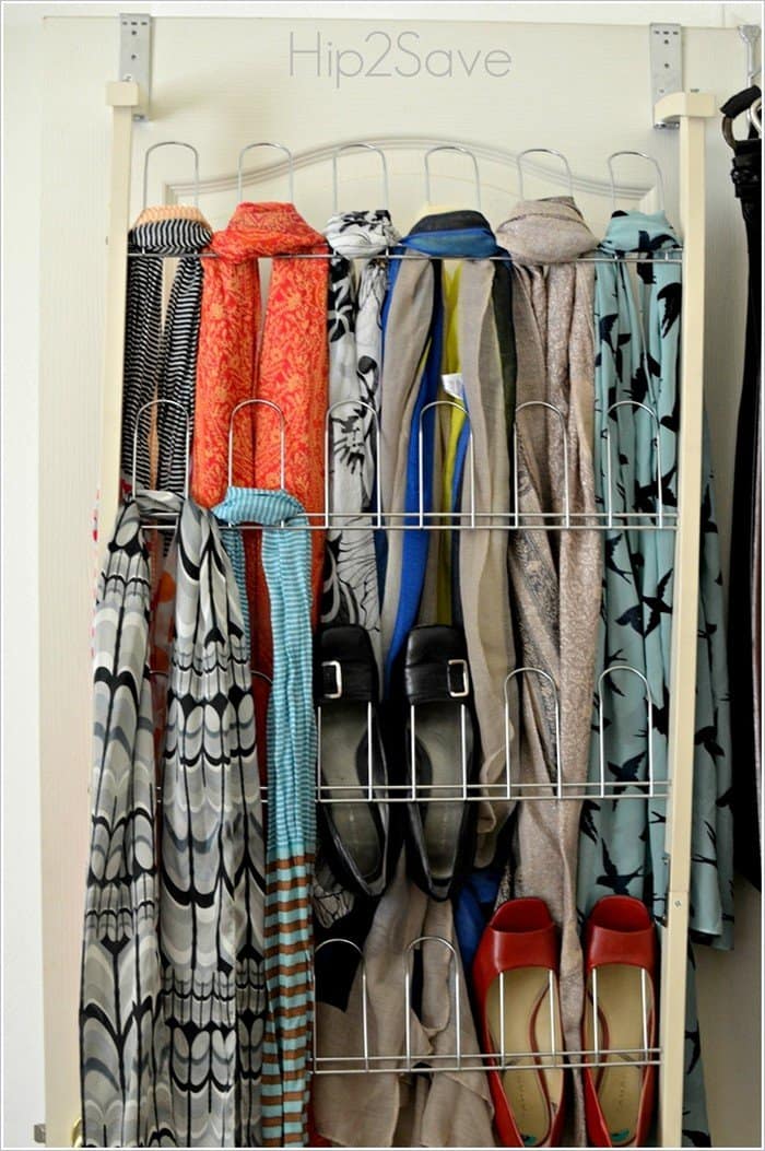 metal shoe organizer scarf