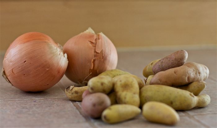 onions potatoes