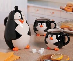 penguin tea set