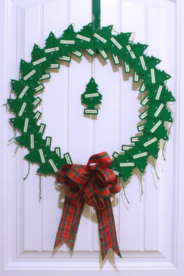 pine air freshener wreath