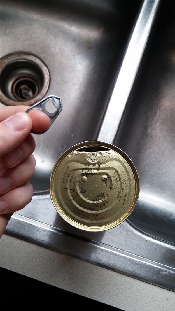 pull tab comes off no can opener