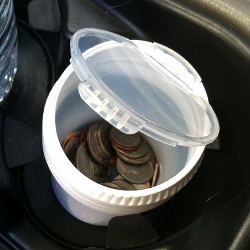 reuse a gum container for loose change