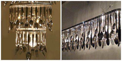 silverware chandelier