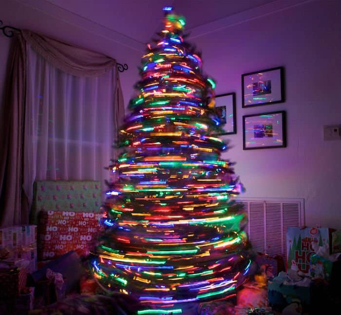 spinning christmas tree