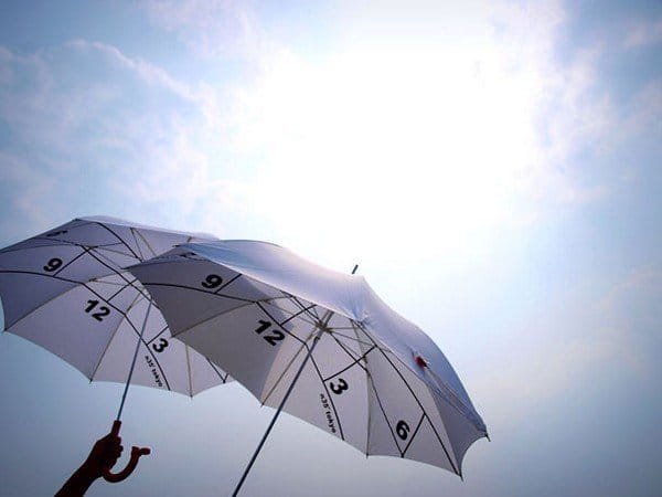 umbrella aloft