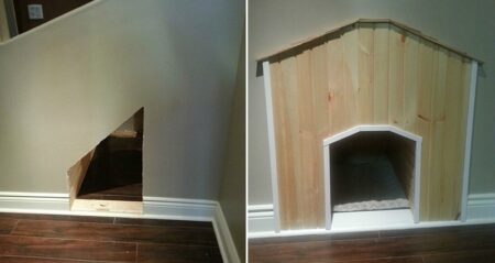 under stairs dog house
