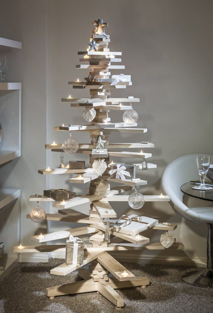 wooden boards christmas tree