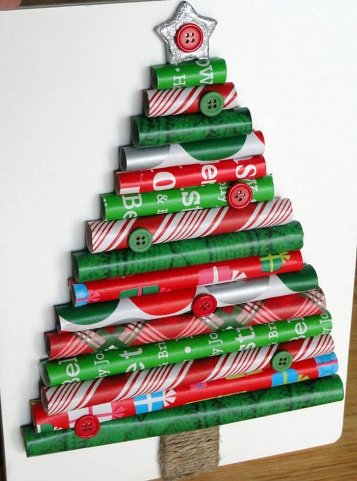 wrapping paper christmas tree