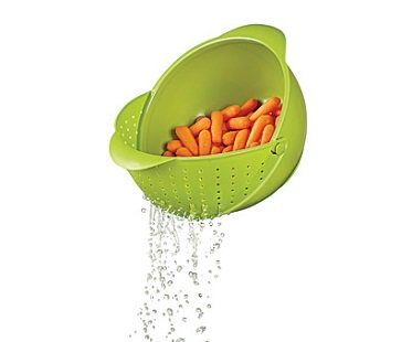 Rinse Bowl and Strainer green