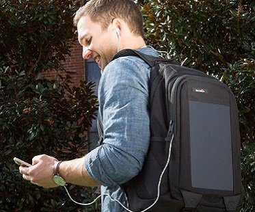 Solar Battery Charger Backpack phone