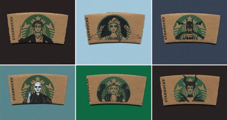 Starbucks Sleeves Characters