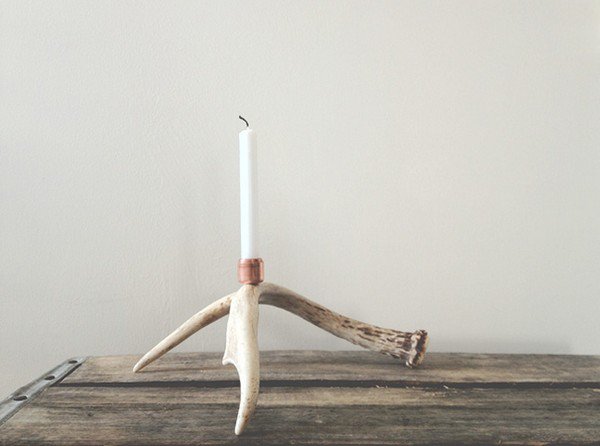 antler candle holders