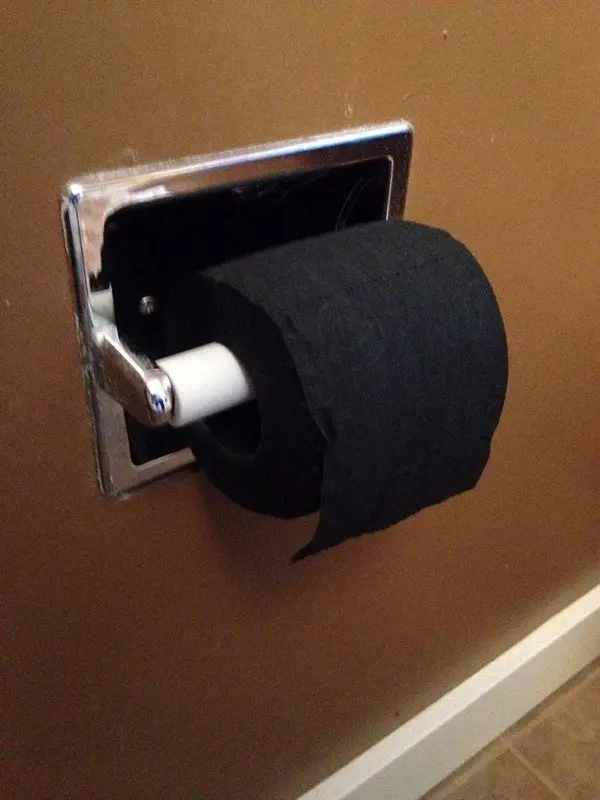black toilet paper
