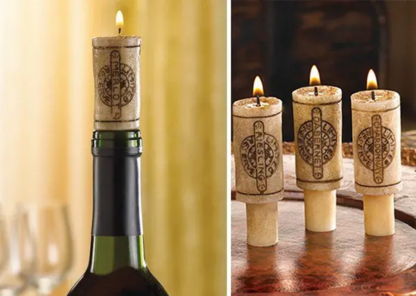 bottle cork candles