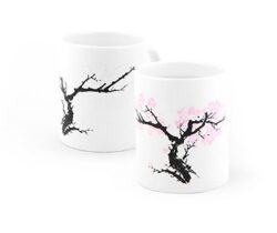 cherry blossom heat changing mug