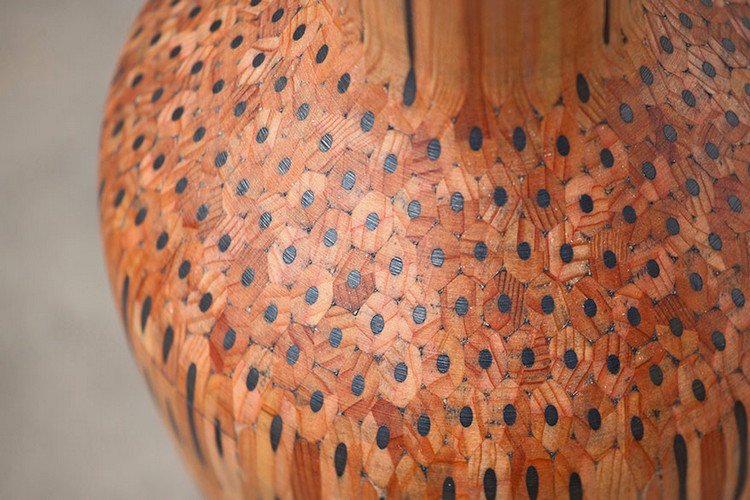 close up pencil vase